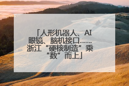 人形机器人、AI眼镜、脑机接口……浙江“硬核制造”乘“数”而上