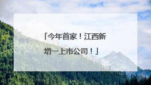 今年首家！江西新增一上市公司！