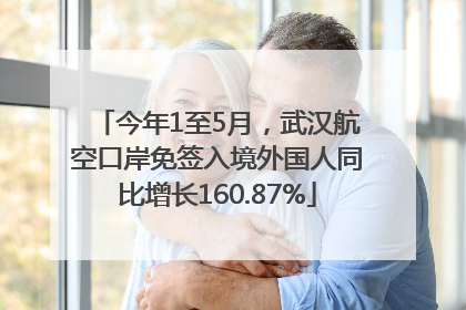 今年1至5月，武汉航空口岸免签入境外国人同比增长160.87%