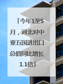 今年1至5月，河北对中亚五国进出口总值同比增长1.1倍