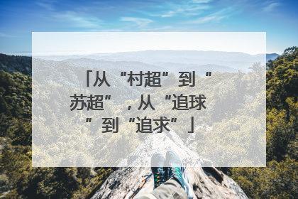 从“村超”到“苏超”，从“追球”到“追求”