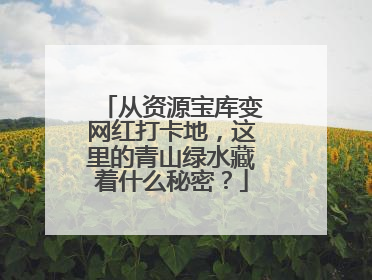 从资源宝库变网红打卡地，这里的青山绿水藏着什么秘密？