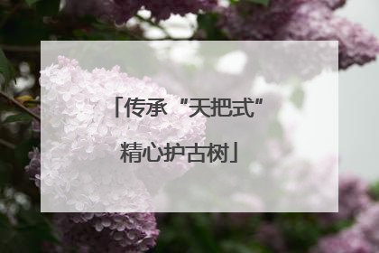 传承“天把式” 精心护古树