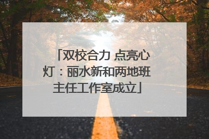 双校合力 点亮心灯：丽水新和两地班主任工作室成立