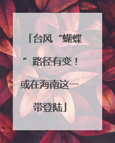 台风“蝴蝶”路径有变！或在海南这一带登陆