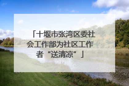 十堰市张湾区委社会工作部为社区工作者“送清凉”