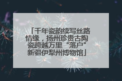千年瓷韵续写丝路情缘，扬州珍贵古陶瓷跨越万里“落户”新疆伊犁州博物馆