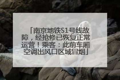 南京地铁S1号线故障，经抢修已恢复正常运营！乘客：此前车厢空调出风口区域冒烟
