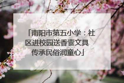 南阳市第五小学：社区进校园送香囊文具 传承民俗润童心