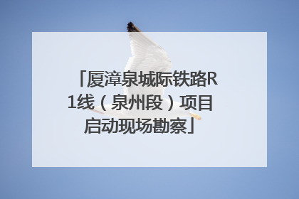 厦漳泉城际铁路R1线（泉州段）项目启动现场勘察