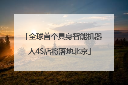 全球首个具身智能机器人4S店将落地北京