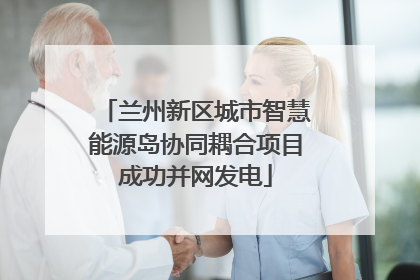 兰州新区城市智慧能源岛协同耦合项目成功并网发电