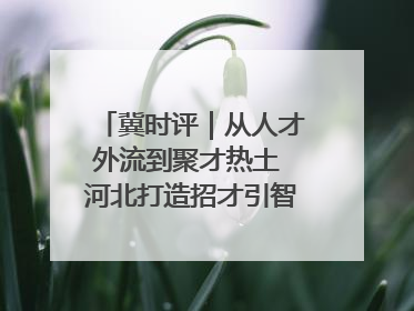 冀时评｜从人才外流到聚才热土 河北打造招才引智“强磁场”