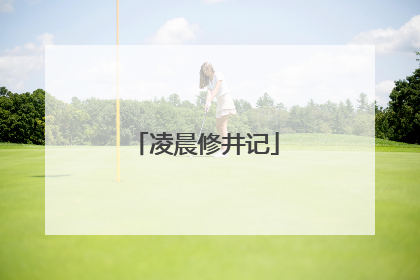 凌晨修井记