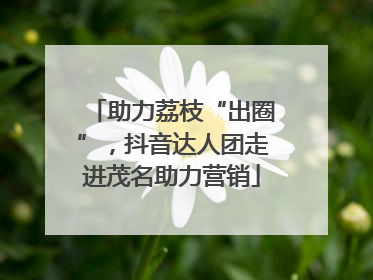 助力荔枝“出圈”，抖音达人团走进茂名助力营销