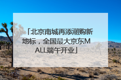 北京南城再添潮购新地标，全国最大京东MALL端午开业