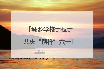 城乡学校手拉手 共庆“别样”六一