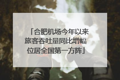 合肥机场今年以来旅客吞吐量同比增幅位居全国第一方阵