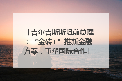 吉尔吉斯斯坦前总理：“金砖+”推新金融方案，重塑国际合作