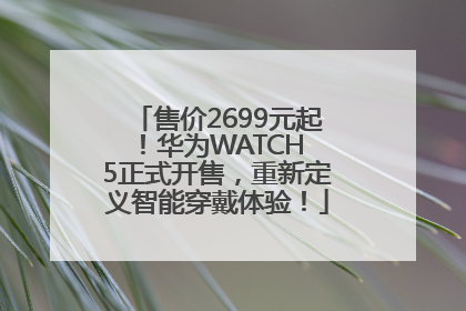 售价2699元起！华为WATCH 5正式开售，重新定义智能穿戴体验！