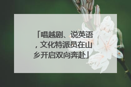唱越剧、说英语，文化特派员在山乡开启双向奔赴