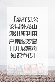 嘉祥县公安局卧龙山派出所利用户籍服务窗口开展禁毒知识宣传
