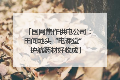 国网焦作供电公司：田间地头“电课堂” 护航药材好收成