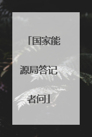 国家能源局答记者问