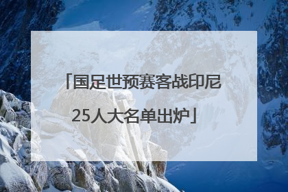 国足世预赛客战印尼25人大名单出炉