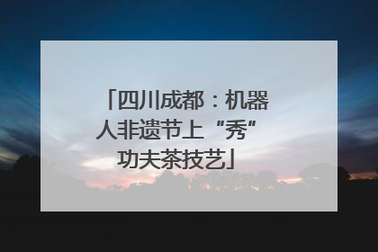 四川成都：机器人非遗节上“秀”功夫茶技艺