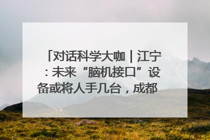 对话科学大咖｜江宁：未来“脑机接口”设备或将人手几台，成都有明确的技术优势
