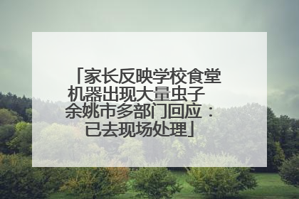 家长反映学校食堂机器出现大量虫子 余姚市多部门回应：已去现场处理