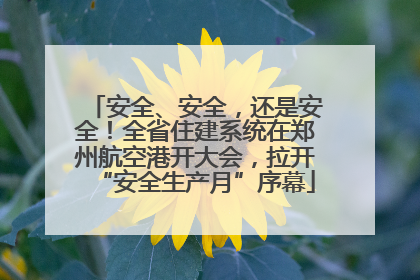 安全、安全，还是安全！全省住建系统在郑州航空港开大会，拉开“安全生产月”序幕