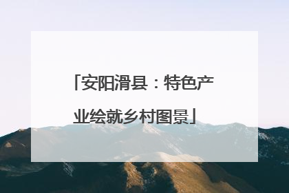 安阳滑县：特色产业绘就乡村图景