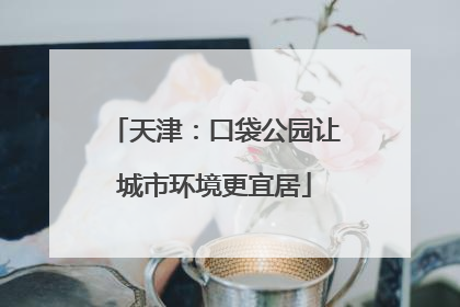 天津：口袋公园让城市环境更宜居