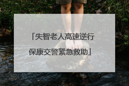 失智老人高速逆行 保康交警紧急救助