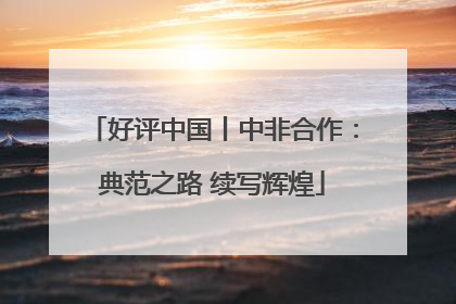 好评中国丨中非合作：典范之路 续写辉煌