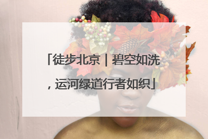 徒步北京｜碧空如洗，运河绿道行者如织