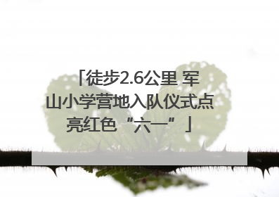 徒步2.6公里 军山小学营地入队仪式点亮红色“六一”