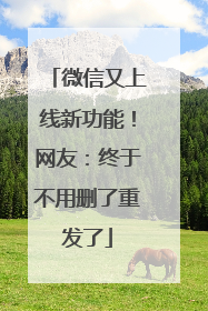 微信又上线新功能！网友：终于不用删了重发了