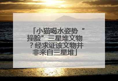 小猫喝水姿势“撞脸”三星堆文物？经求证该文物并非来自三星堆