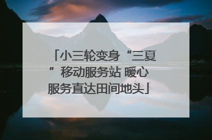 小三轮变身“三夏”移动服务站 暖心服务直达田间地头
