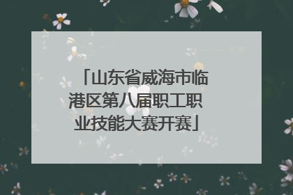 山东省威海市临港区第八届职工职业技能大赛开赛