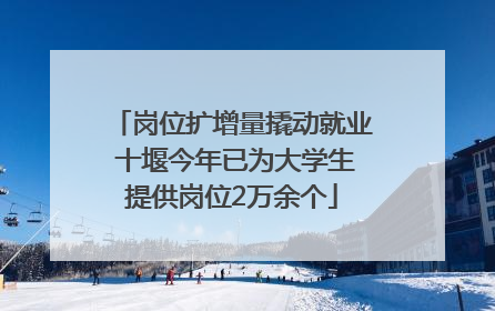 岗位扩增量撬动就业 十堰今年已为大学生提供岗位2万余个