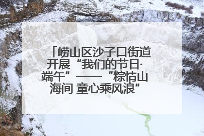 崂山区沙子口街道开展“我们的节日·端午”——“粽情山海间 童心乘风浪”文明实践活动