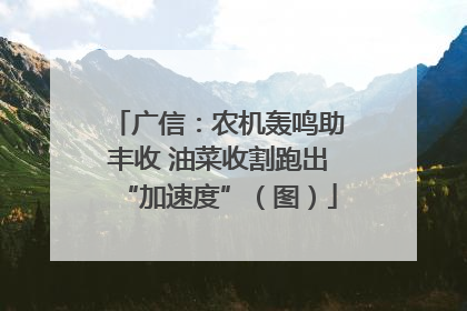 广信：农机轰鸣助丰收 油菜收割跑出“加速度”（图）
