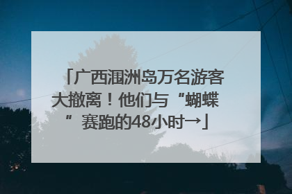 广西涠洲岛万名游客大撤离！他们与“蝴蝶”赛跑的48小时→