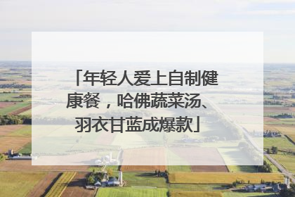 年轻人爱上自制健康餐，哈佛蔬菜汤、羽衣甘蓝成爆款