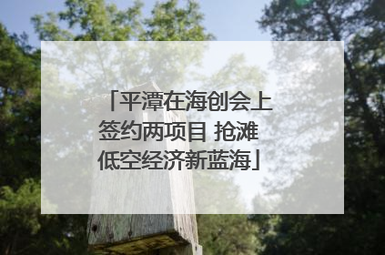 平潭在海创会上签约两项目 抢滩低空经济新蓝海