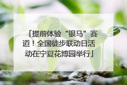 提前体验“银马”赛道！全国徒步联动日活动在宁夏花博园举行